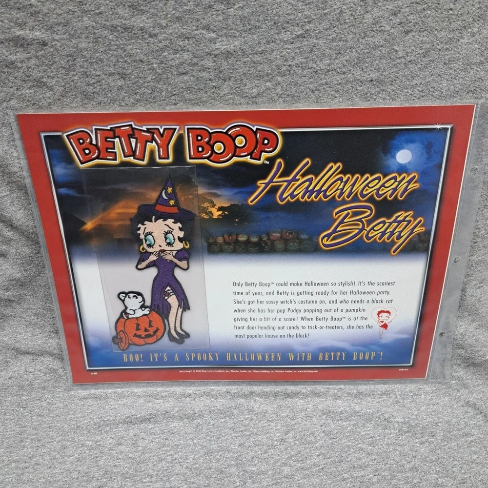 Betty‎ Boop Patch Halloween Betty Pudgy Clothing Patch Collectible Vintage Witch